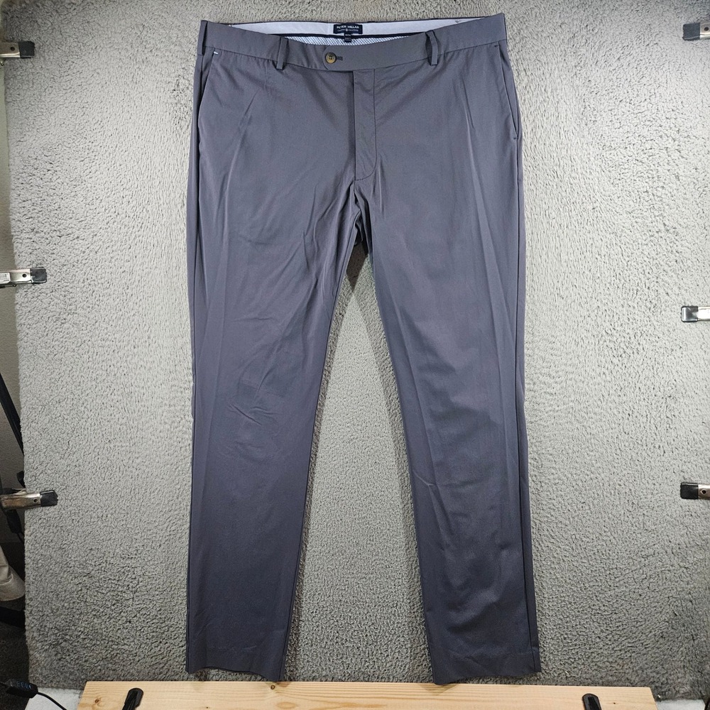 Peter Millar Crown Crafted Men 40x34‎ Gray Performance Stretch Trousers